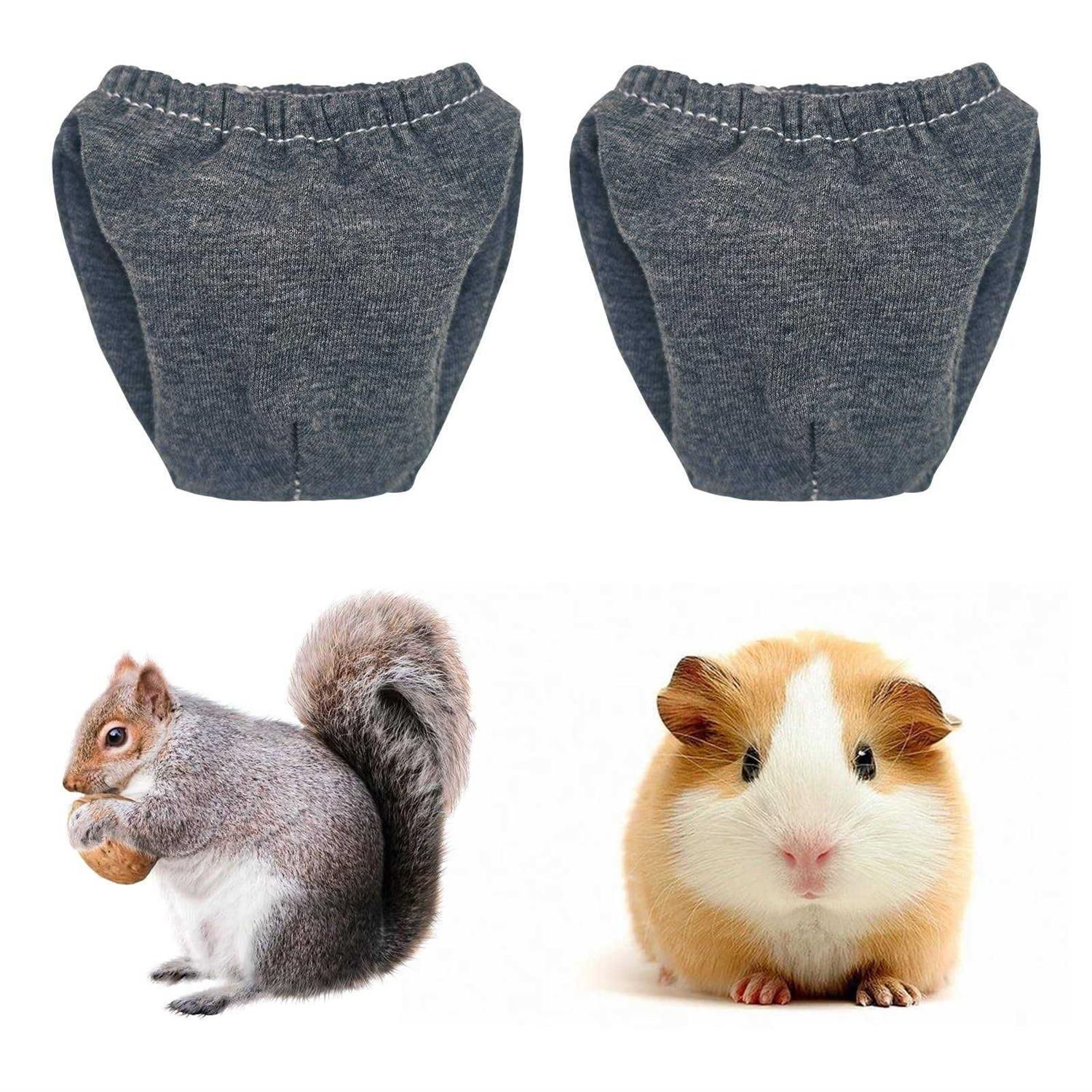 2PCS Small Pet Diapers,Guinea Pig Diapers,Reusable Squirrel Diapers,Washable,with Velcro,Specially Designed for Use on Pet Squirrels Small Medium