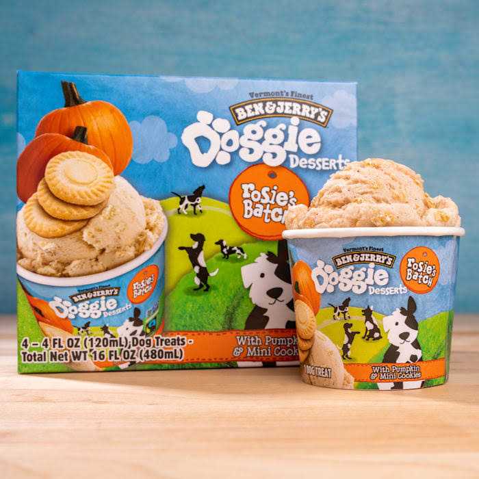 Ben & Jerry’s Rosie’s Batch Doggie Desserts Frozen Dog Treat Pumpkin & Mini Cookies