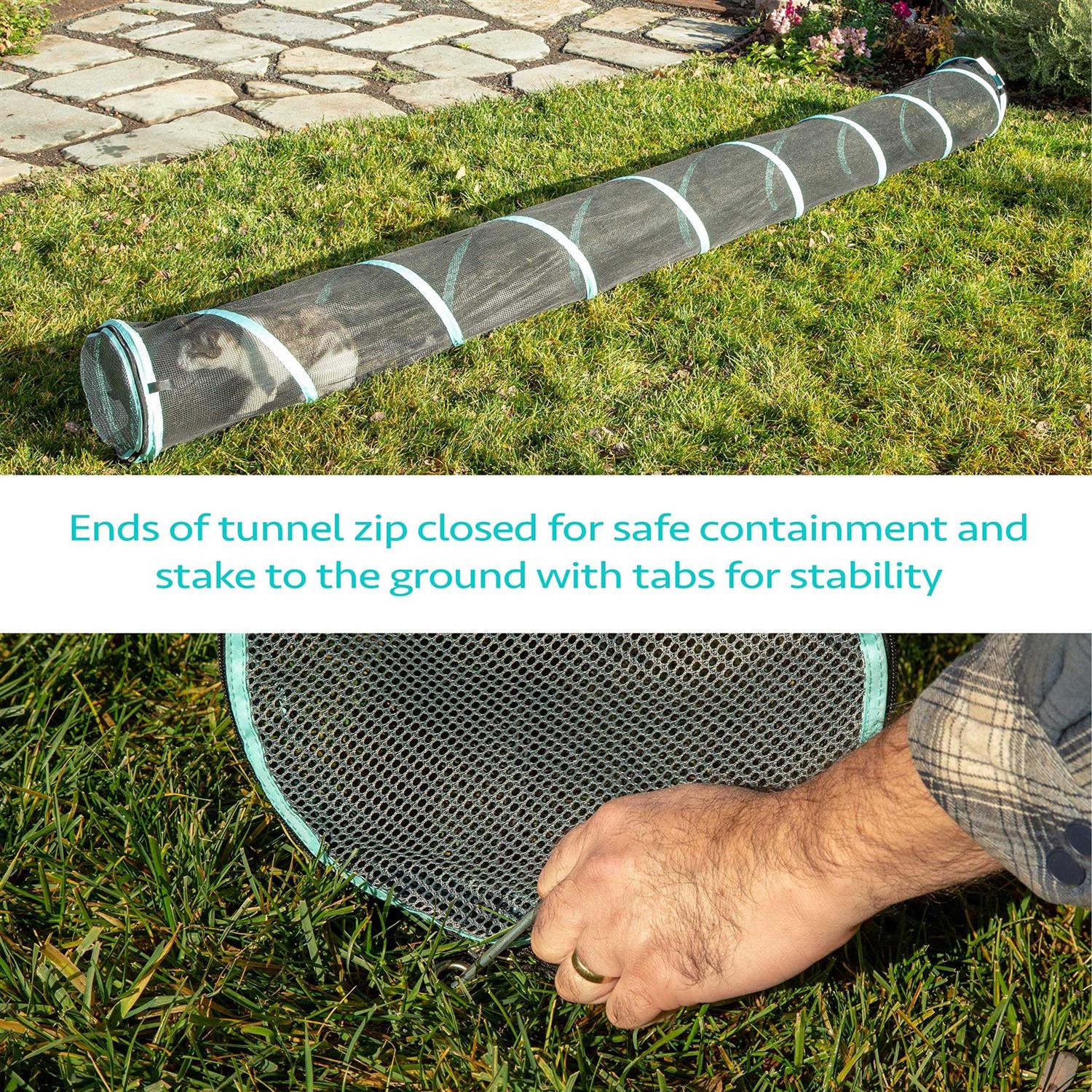 Kitty City Outdoor Catio Mega Kit for Cats, Replacement Parts, and 10′ Tunnels