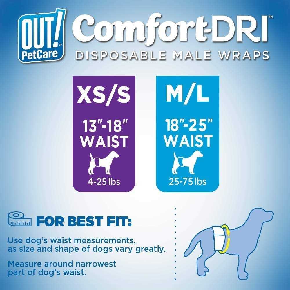OUT! PetCare Disposable Male Dog Diapers