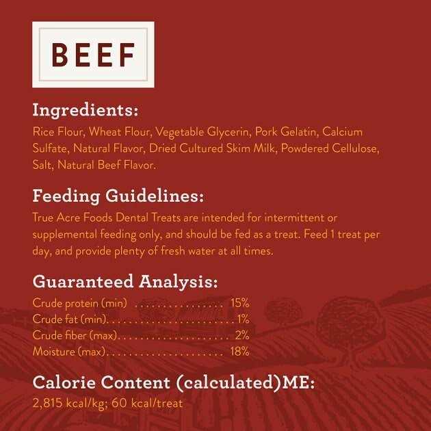 True Acre Foods All-Natural Dental Chew Sticks