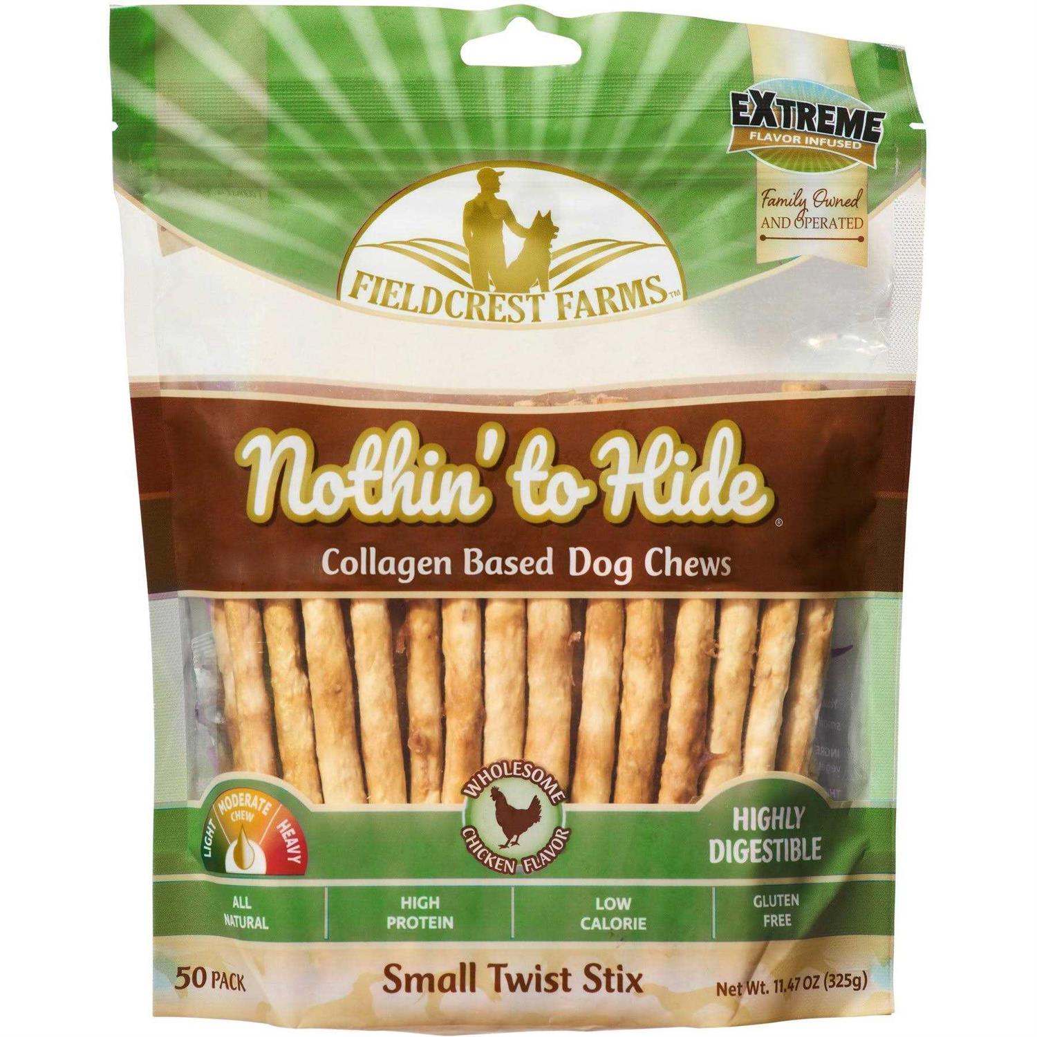 Fieldcrest Farms Nothin to Hide Twist Stix Chicken Dog Treats