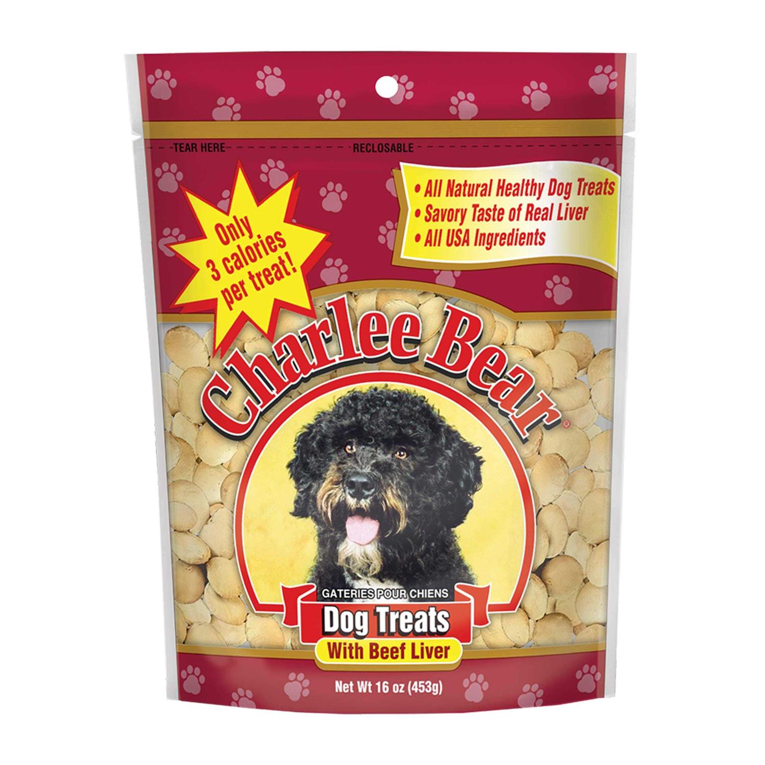 Charlee Bear Original Crunch Beef Liver Dog Treat 16 oz