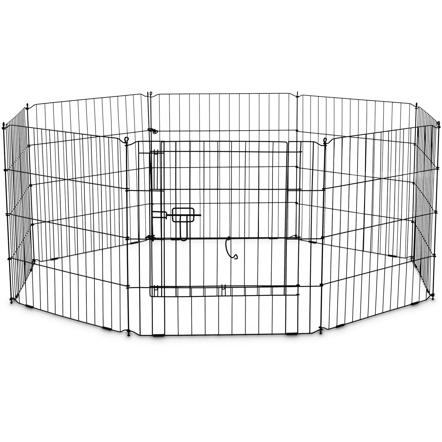 EveryYay Stretch Your Legs Adjustable Black Exercise Pen for Dogs