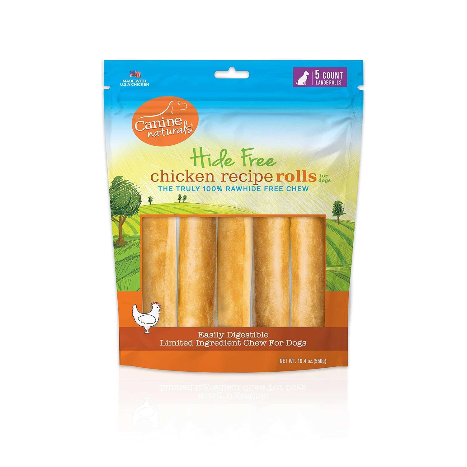 Canine Naturals Hide Free Chicken Recipe Roll Dog Chew
