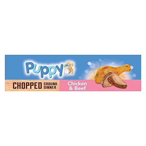 Pedigree Chopped Ground Dinner with Chicken & Beef Puppy Canned Wet Dog Food, 13.2-oz, case of 12