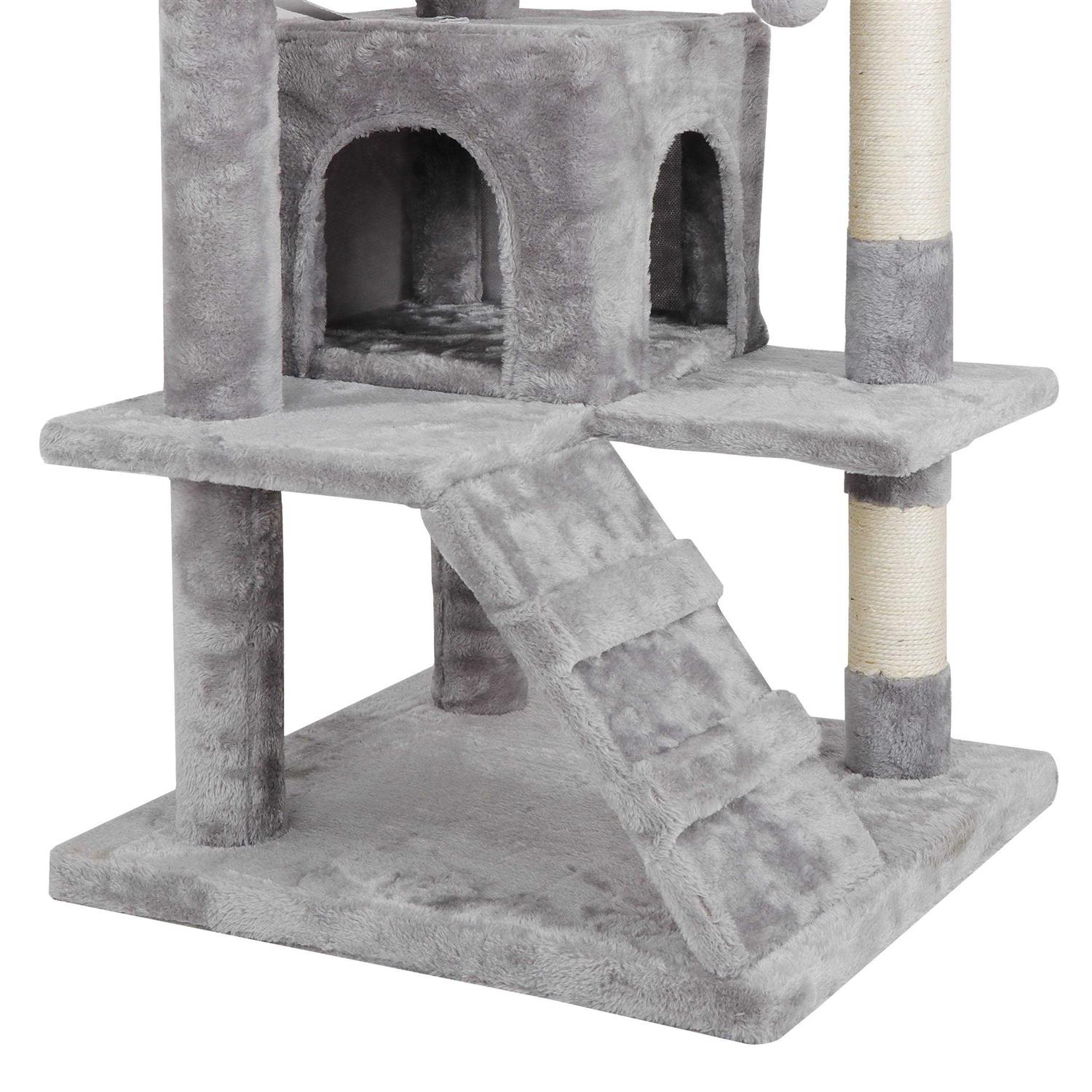 ZENY 53 Cat Tree Multi-Levels Condos Scratching Post Tower Play House