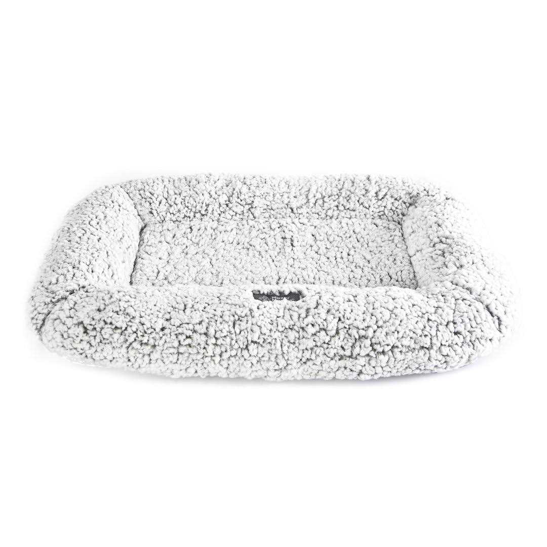 Max & Marlow Plush Sherpa Bolstered Crate Mat Dog & Cat Bed