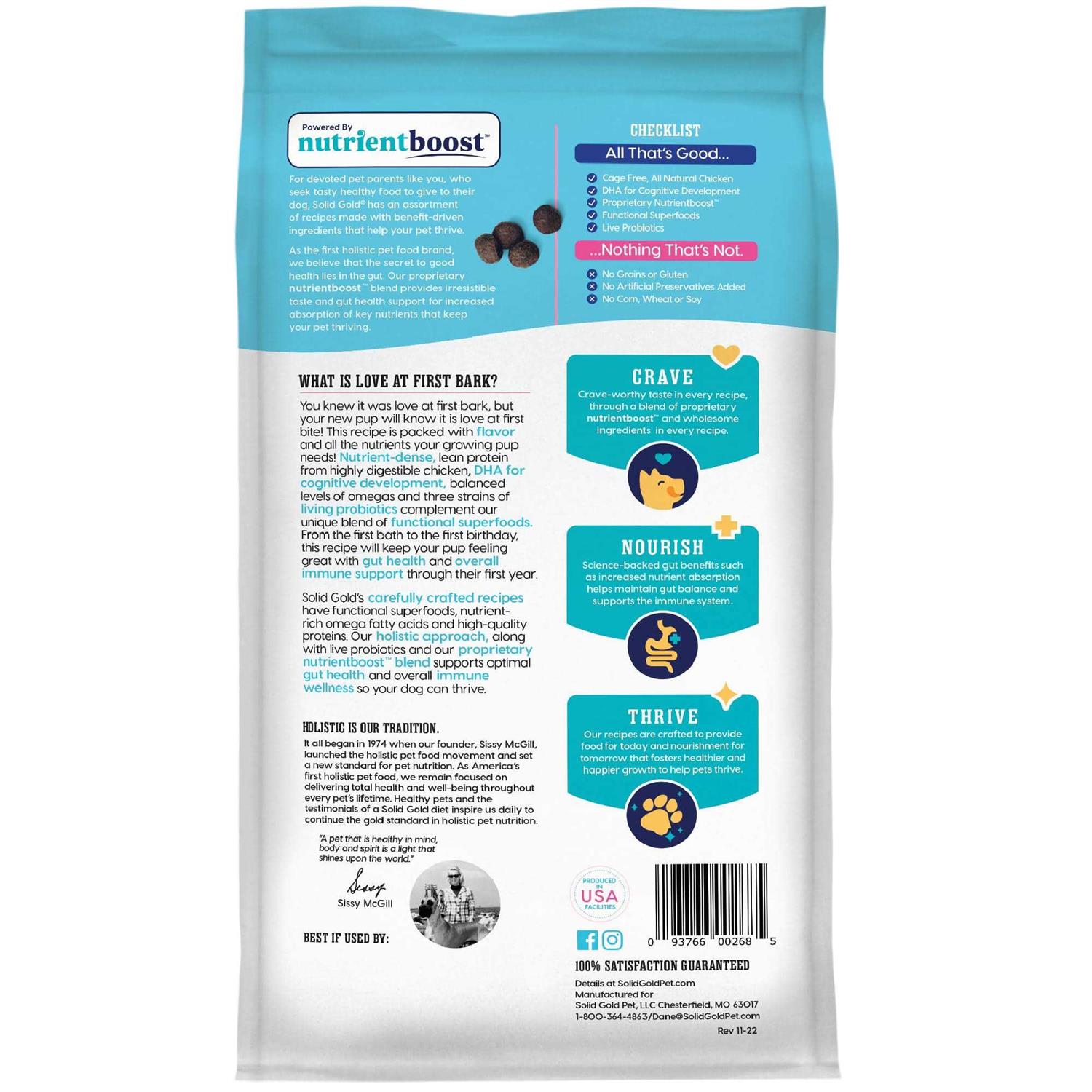 Solid Gold Love at First Bark Chicken Dry Dog Food