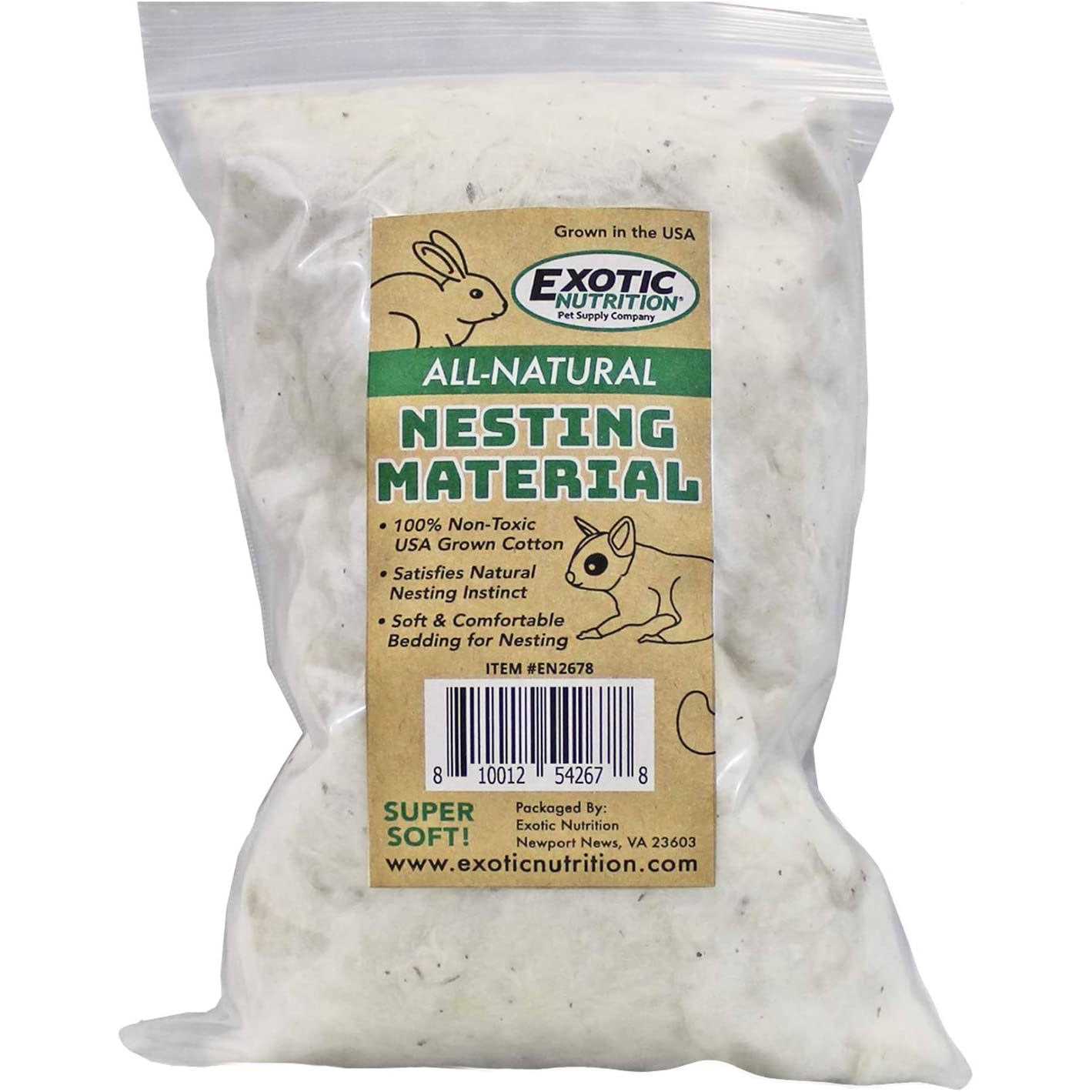 Exotic Nutrition All-Natural Nesting Material 100% Cotton Eco-Friendly Animal Bedding