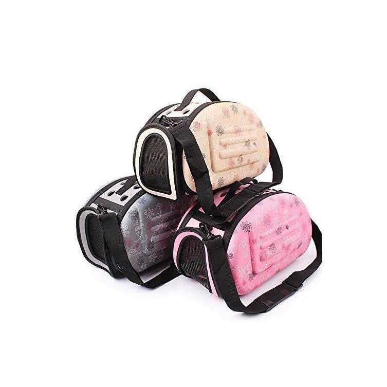 Petall Foldable Pet Dog Carrier Cage Collapsible Travel Kennel Portable Pet Carrier Outdoor Shoulder Bag for Puppy Dog Cat