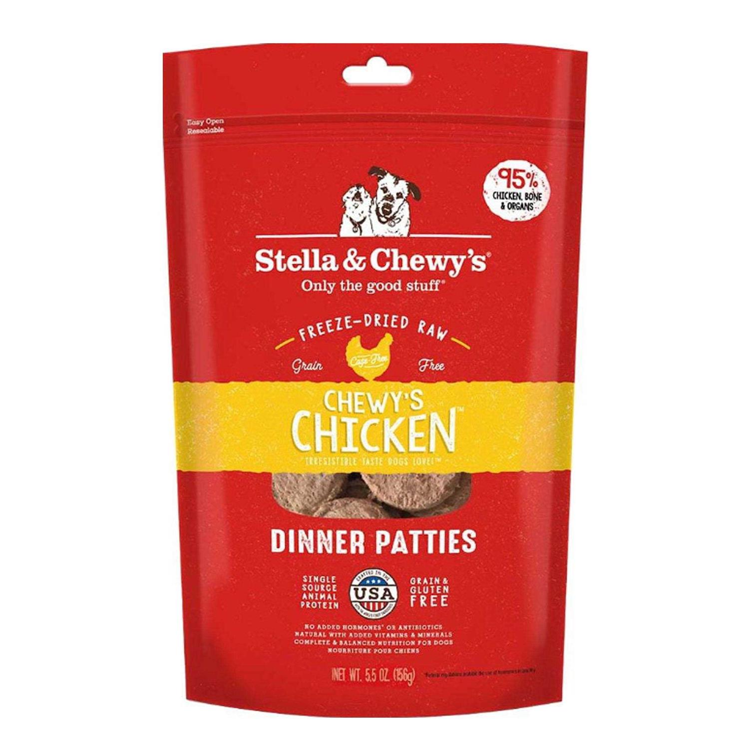 Stella & Chewy’s Dinner Patties Chicken Freeze-Dried Dog Food