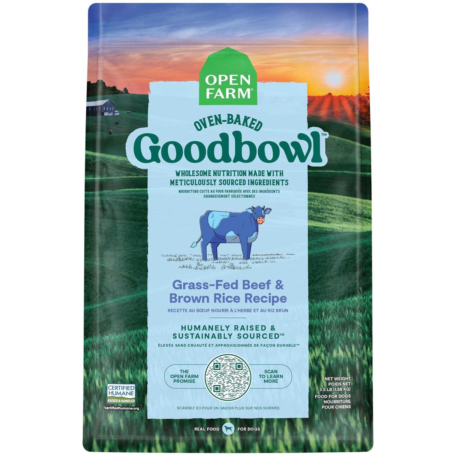 Open Farm Goodbowl Grass Fed Beef Brown Rice Recipe Dog Food