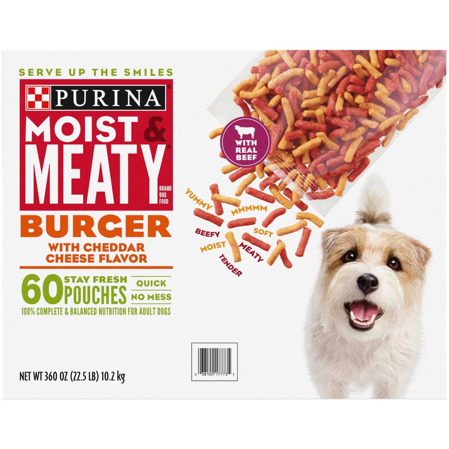Purina Moist & Meaty Burger with Cheddar Cheese Flavor Dry Dog Food