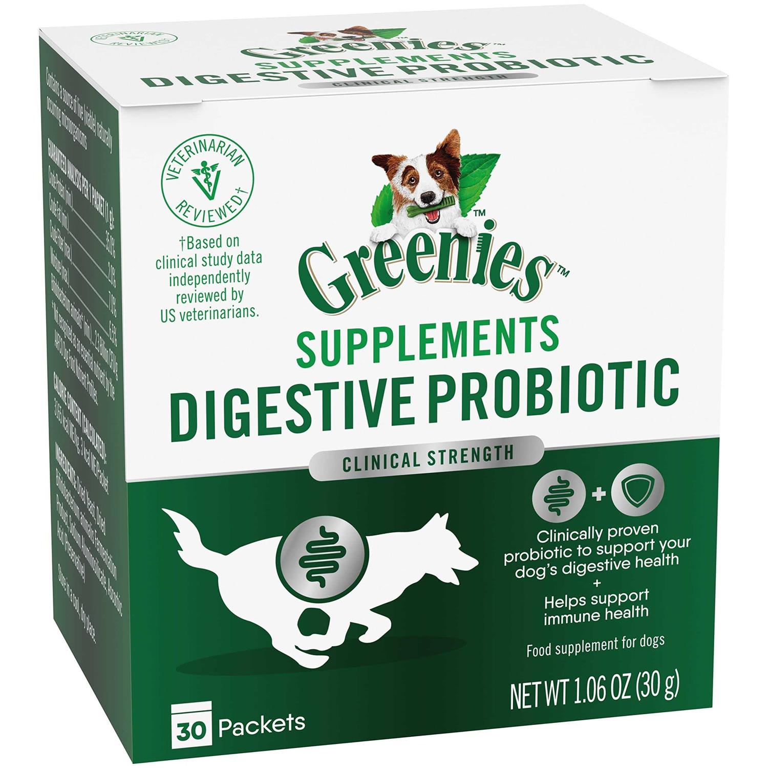 Greenies Digestive Probiotic Supplement Powder for Dogs