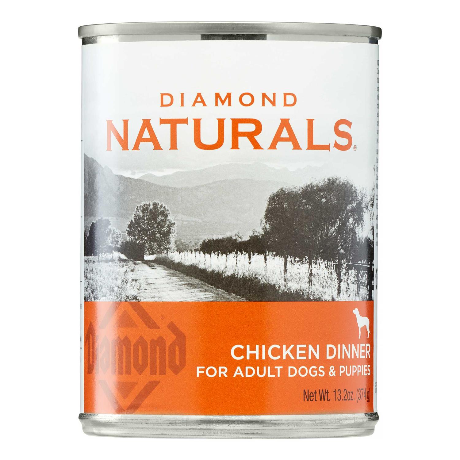 Diamond Naturals Chicken Dinner Adult & Puppy Canned Dog Food, 13.2-oz, case of 12