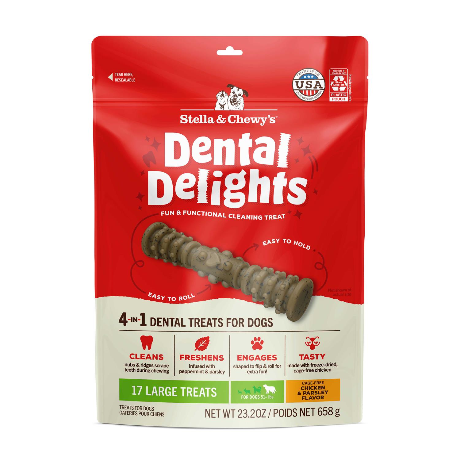 Stella & Chewy’s Dental Delights Dog Treats