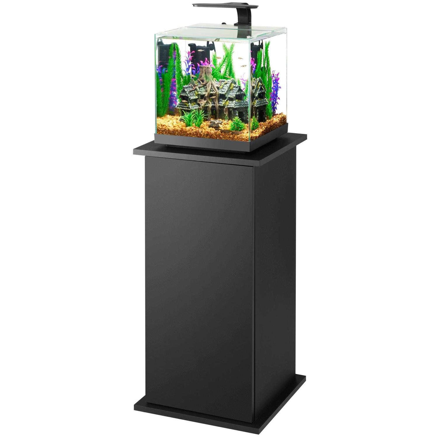 Aqueon Black Pedestal Aquarium Stand