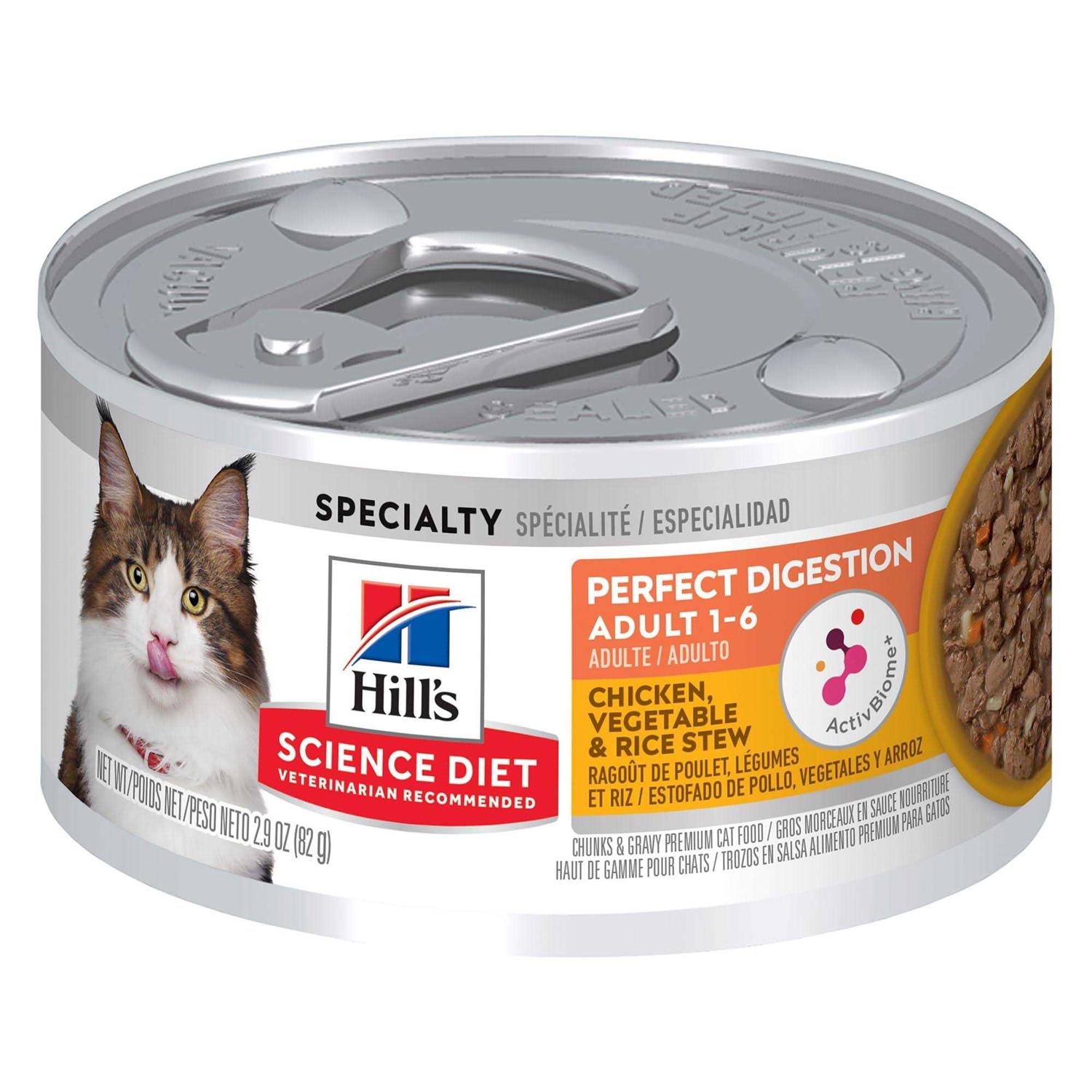 Hill’s Science Diet Perfect Digestion Chicken Vegetable & Rice Stew Adult Canned Cat Food