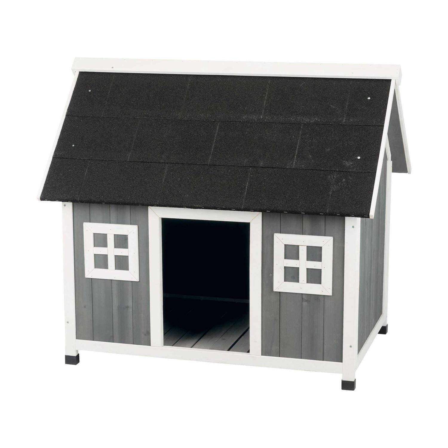 Trixie Pet Natura Barn Style Dog House Gray