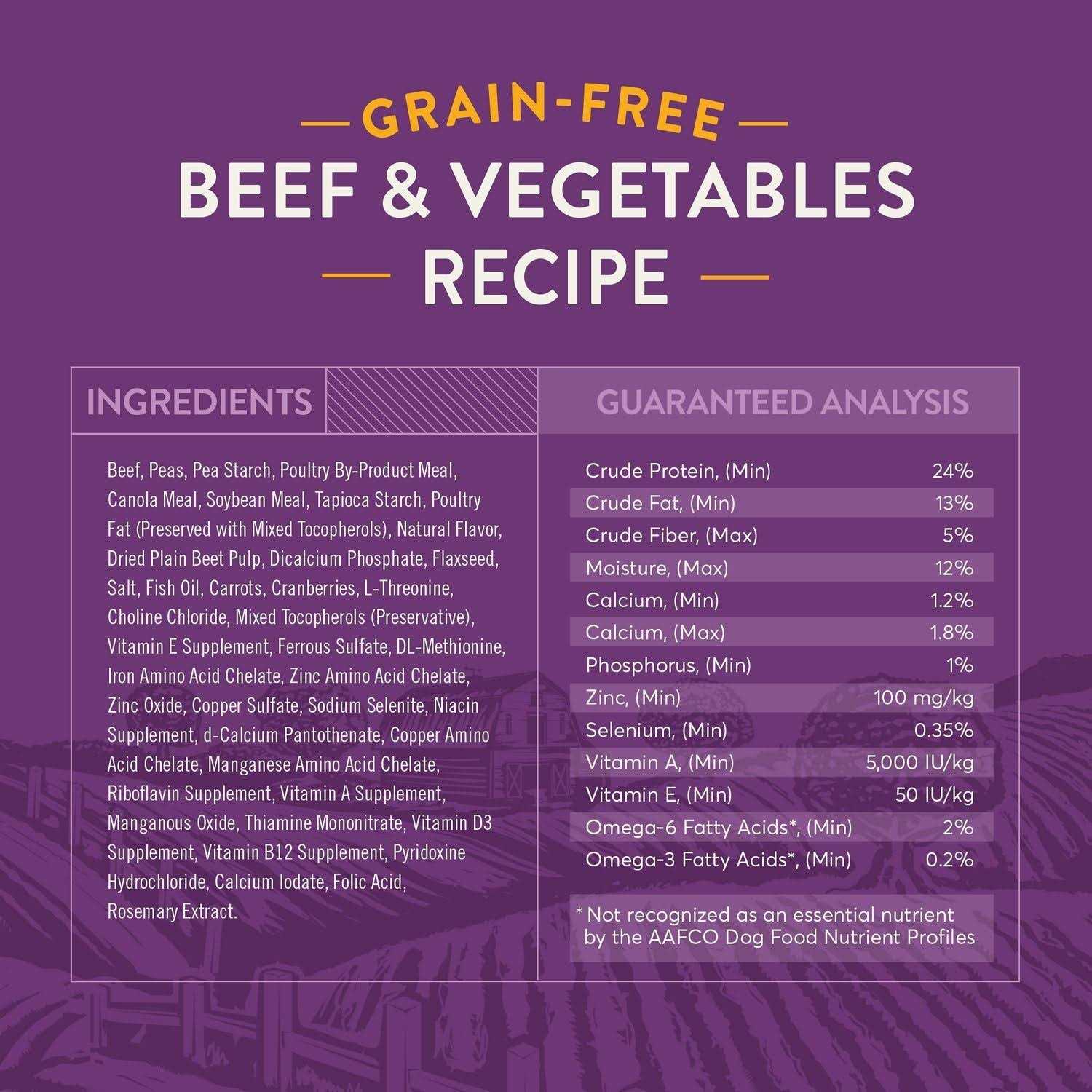 True Acre Foods Grain-Free Beef & Vegetable Dry Dog Food