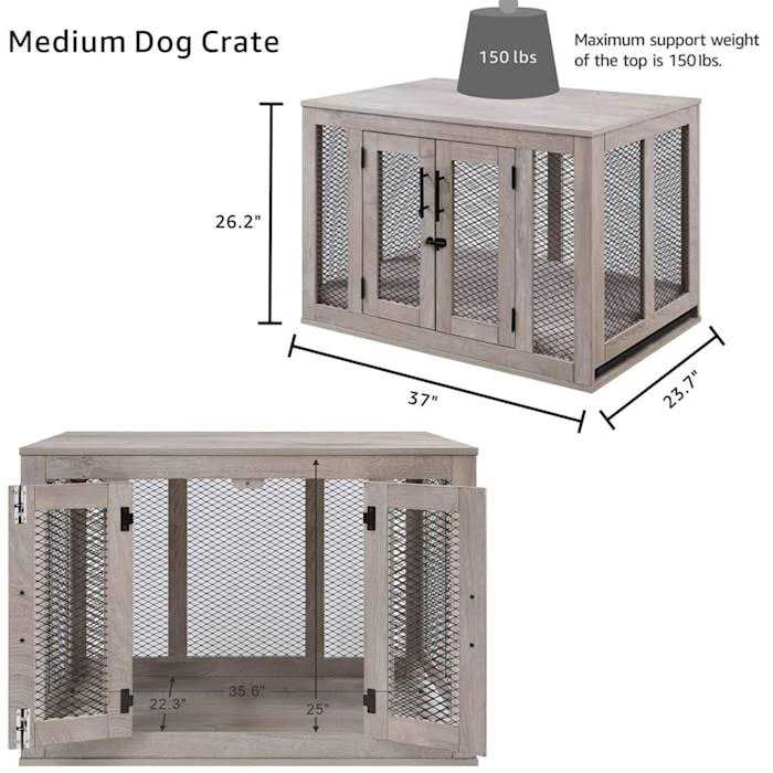 Unipaws Dog Crate with Cushion and Tray