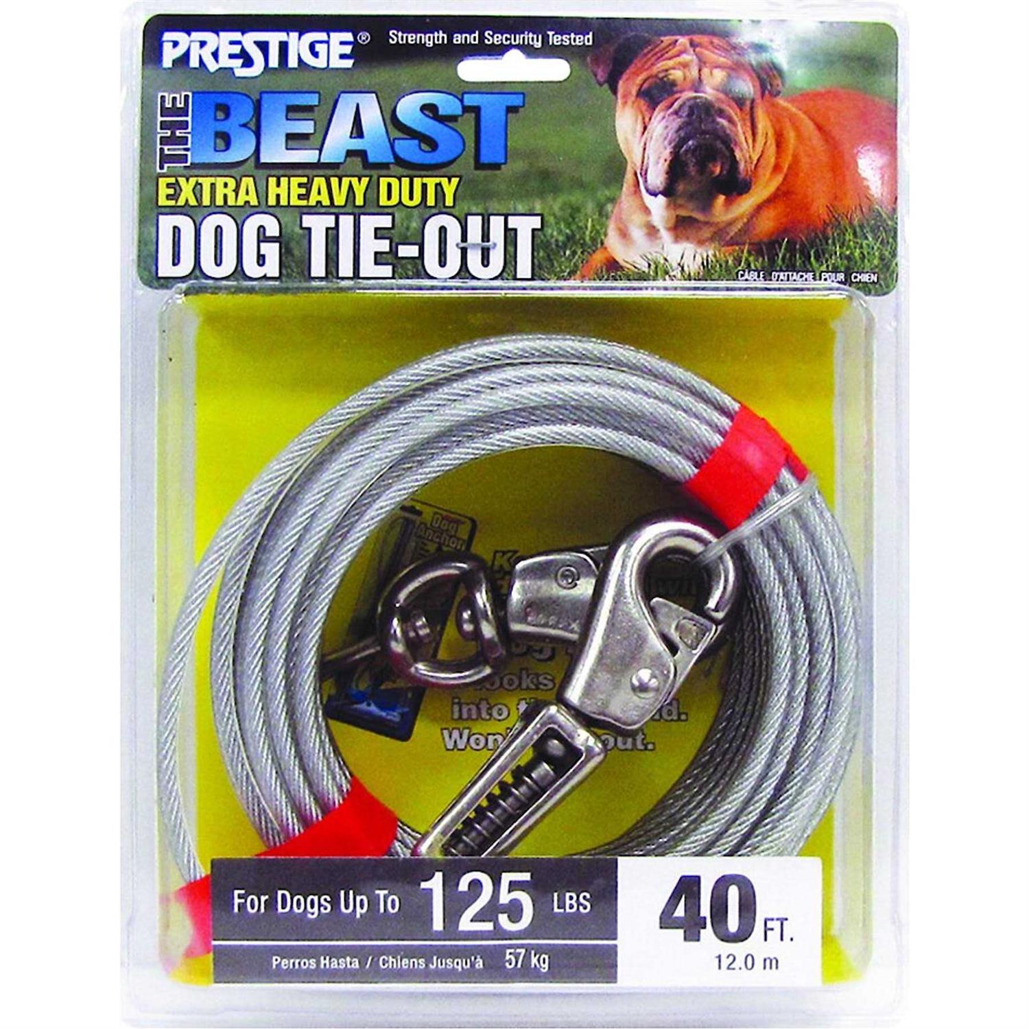 Prestige 15ft XL Dog Tie-Out with Spring