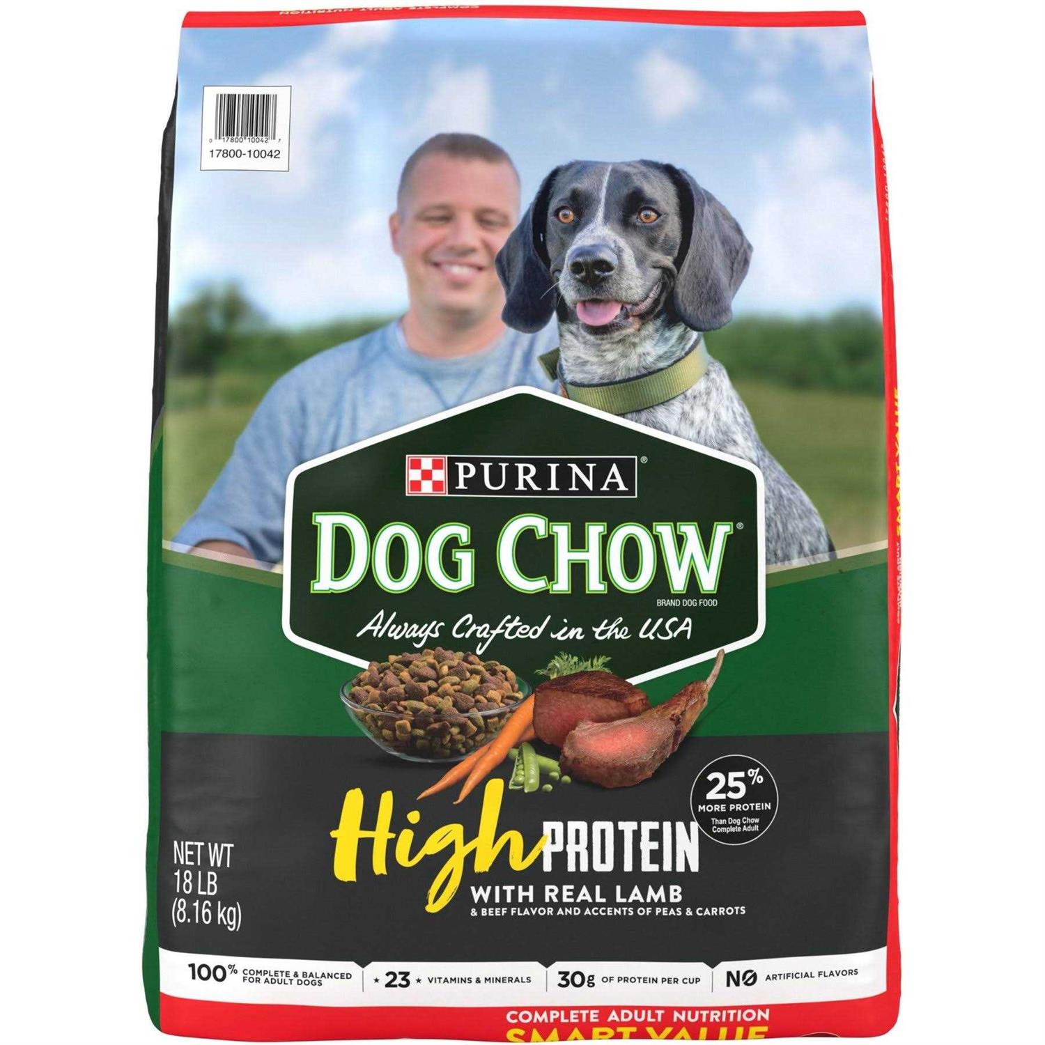Purina Dog Chow High Protein Dry Dog Food With Real Lamb & Beef Flavor