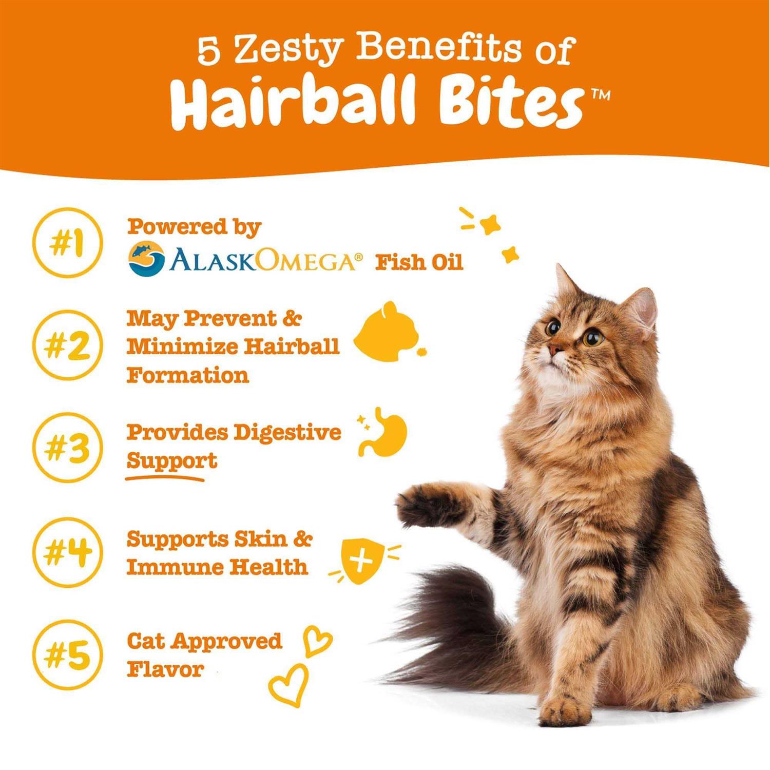 Zesty Paws Hairball Bites for Cats