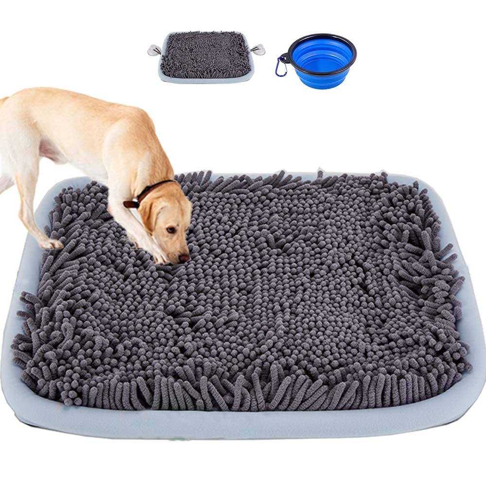 IBEEM Snuffle mat for Dogs Dog Food mat Interactive Dog Toys Puzzle mat Gift for Dog Birthday Puppy Dog Anxiety Relief Play mat Game Stress Relief