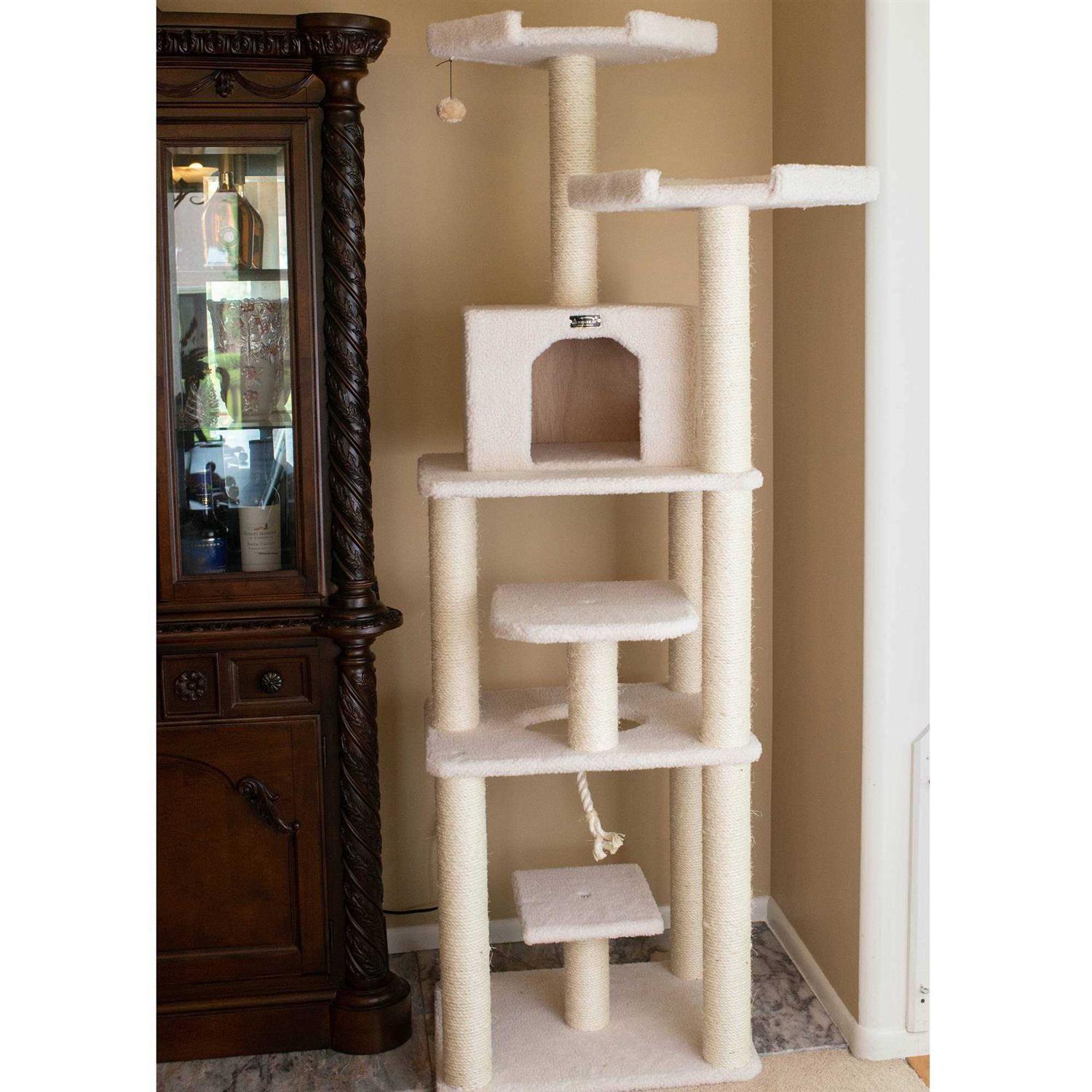 Armarkat B7801 Classic Real Wood Cat Tree In Ivory