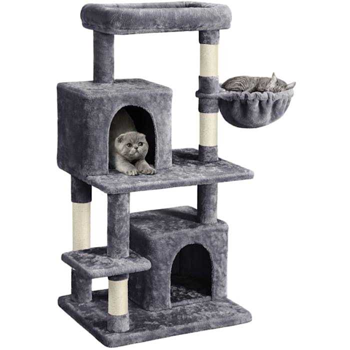 Topeakmart Gray Cat Tree with Two Condos