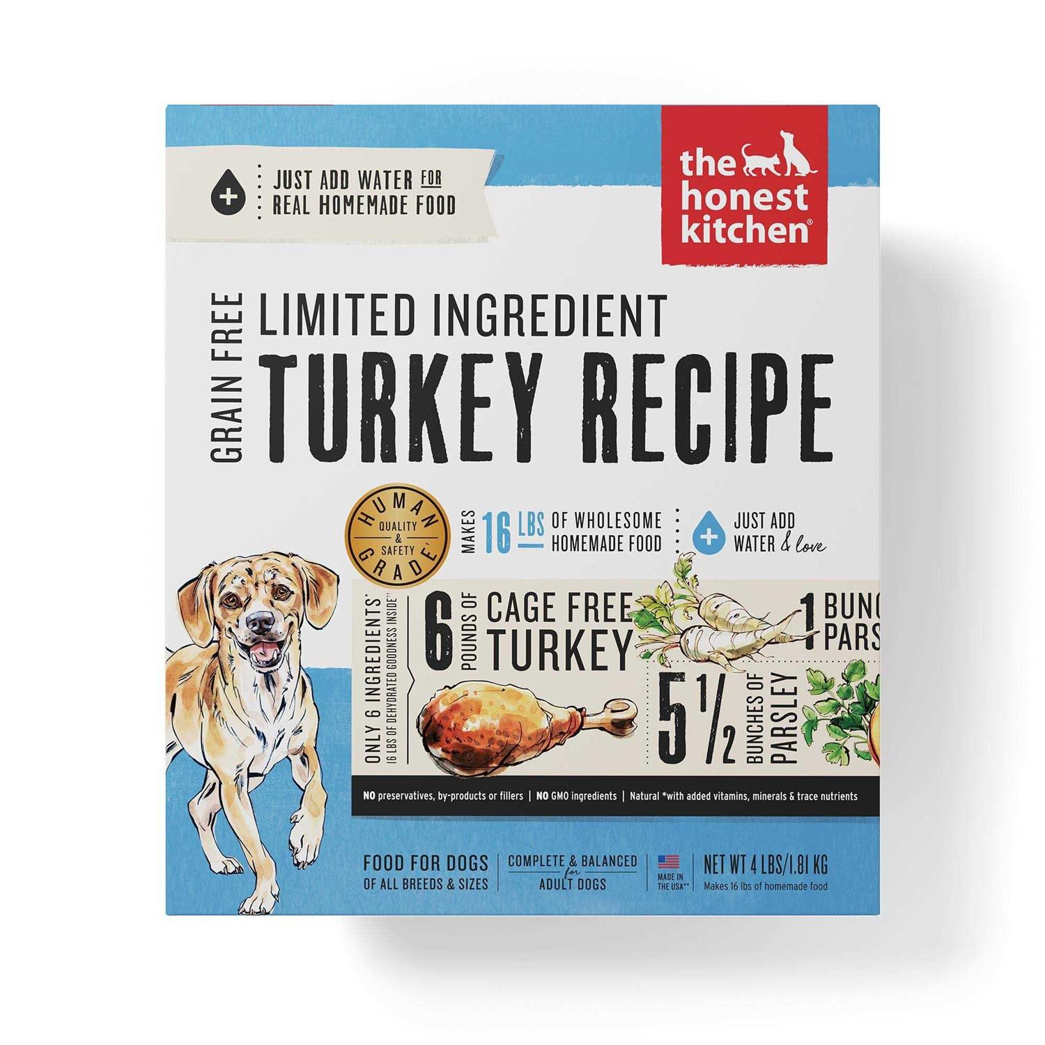 The Honest Kitchen Grain Free Limited Ingredient Turkey Recipe Dehydrated Dog Food