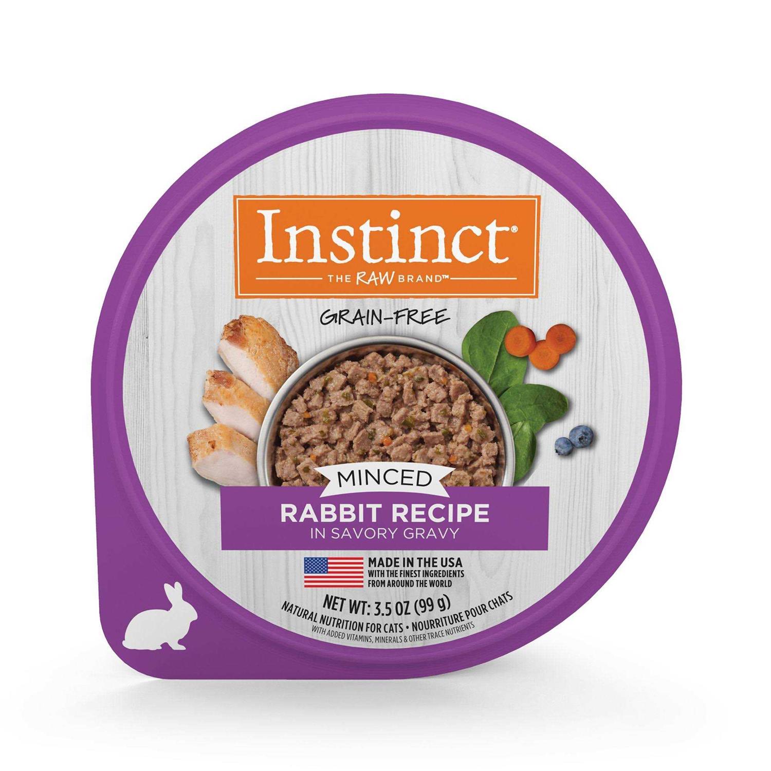 Instinct Grain-Free Minced Recipe Real Wet Cat Food Cups