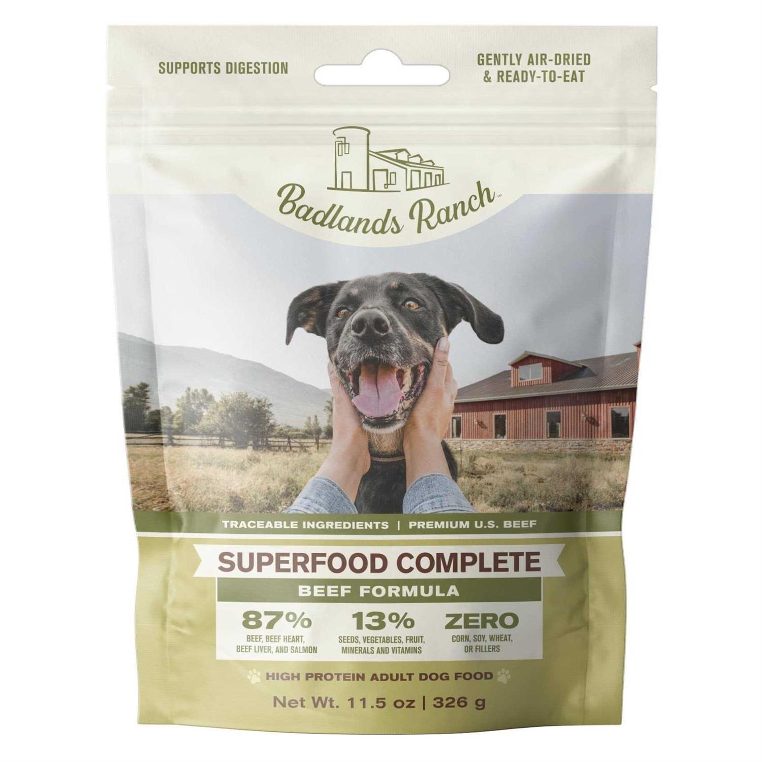 Badlands Ranch Superfood Complete Air Dried Beef Dog Food