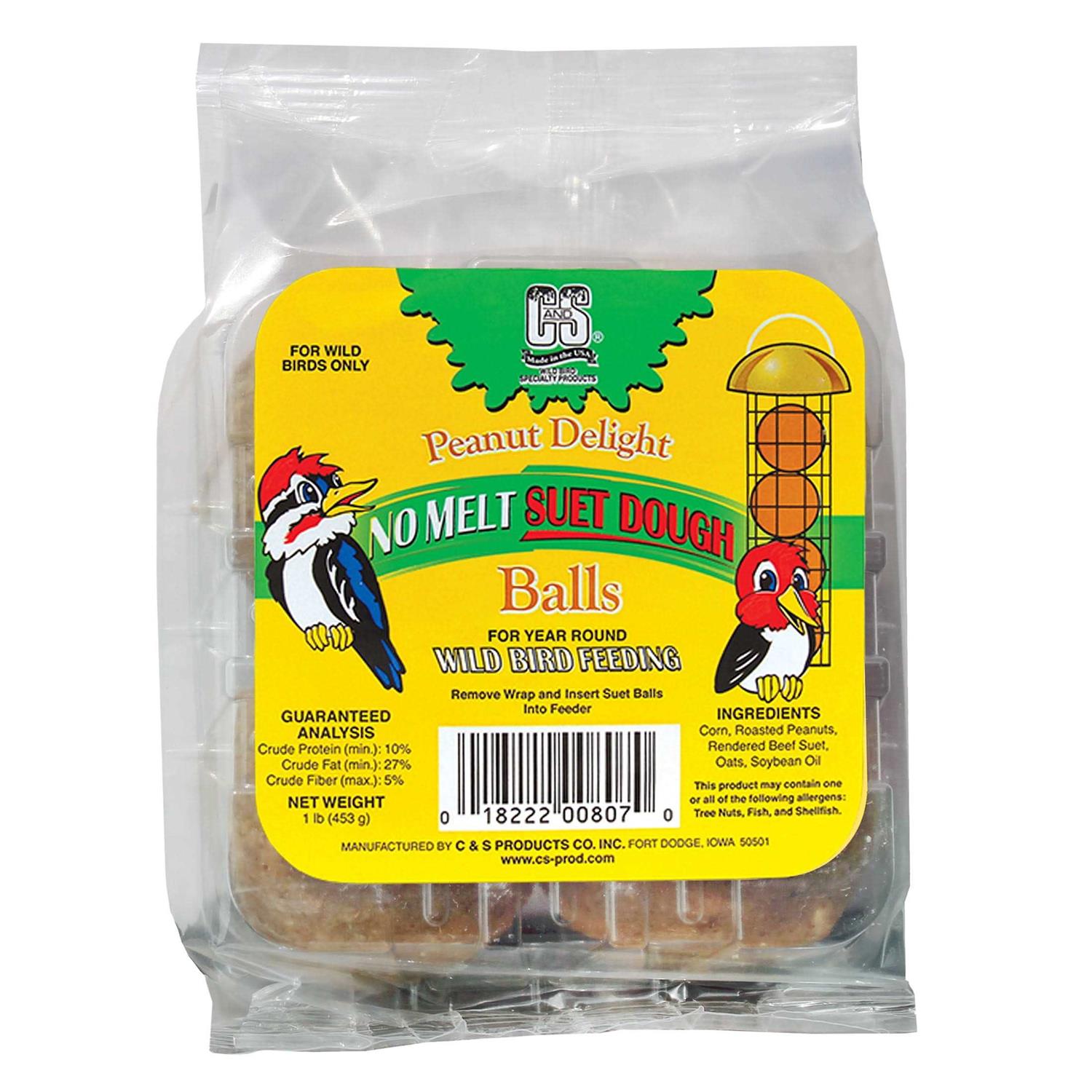 C&S Products No-Melt Peanut Delight Suet Dough Balls