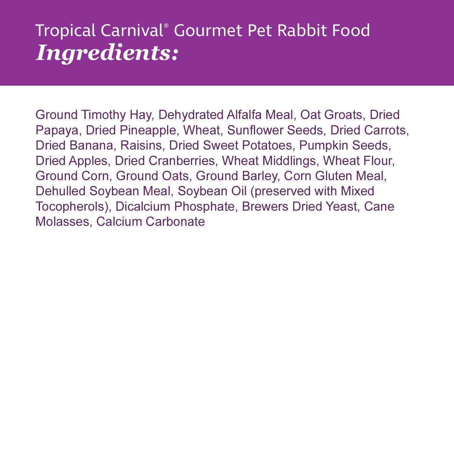 Brown’s Tropical Carnival Gourmet Rabbit Food