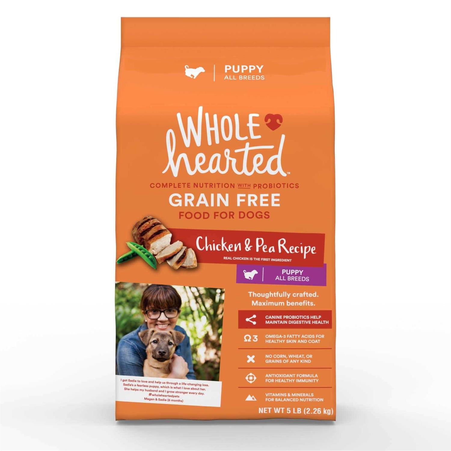 WholeHearted Grain Free Chicken and Pea Recipe Dry Puppy Food