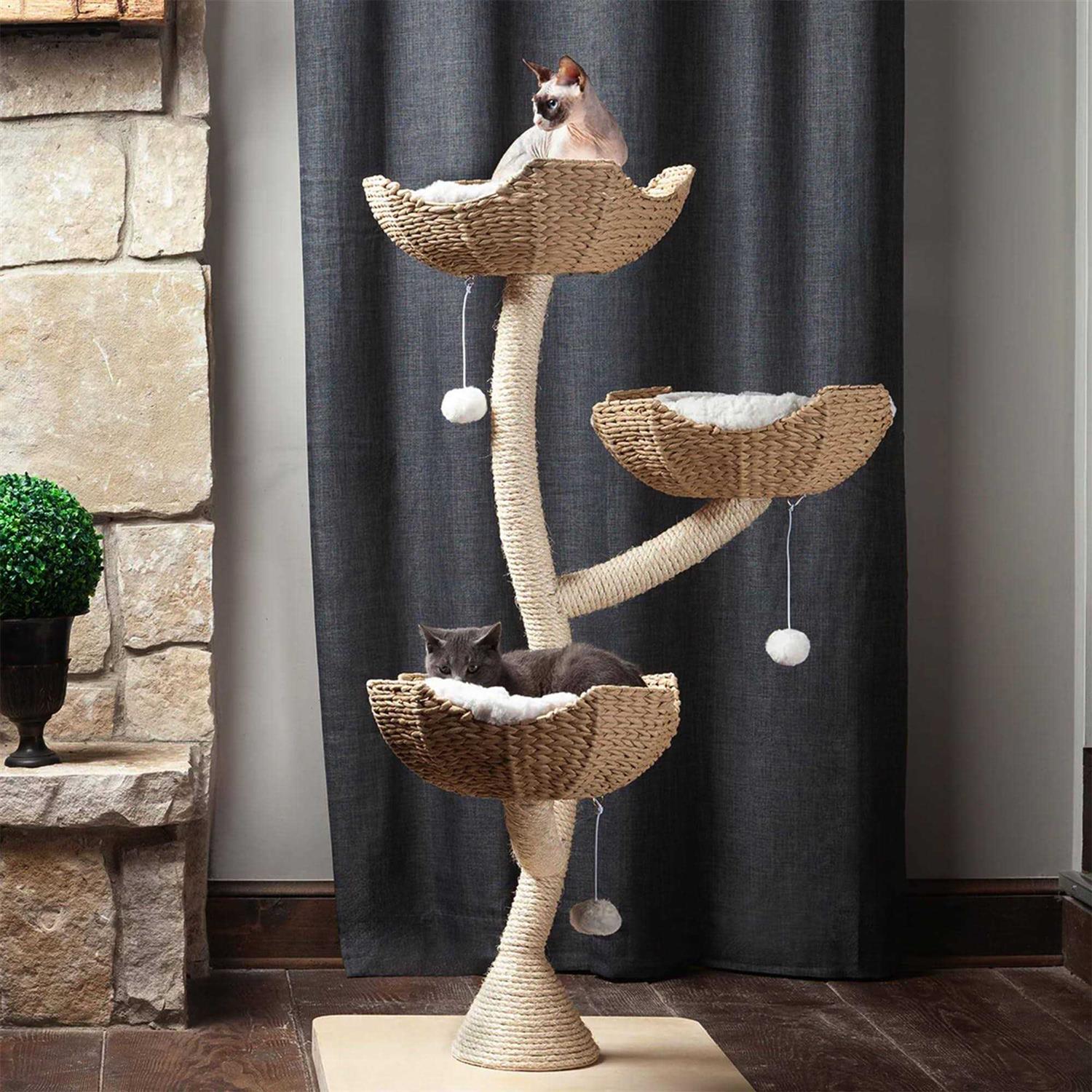 Habitat Haven Modern Cat Tree Big Elevated Tower