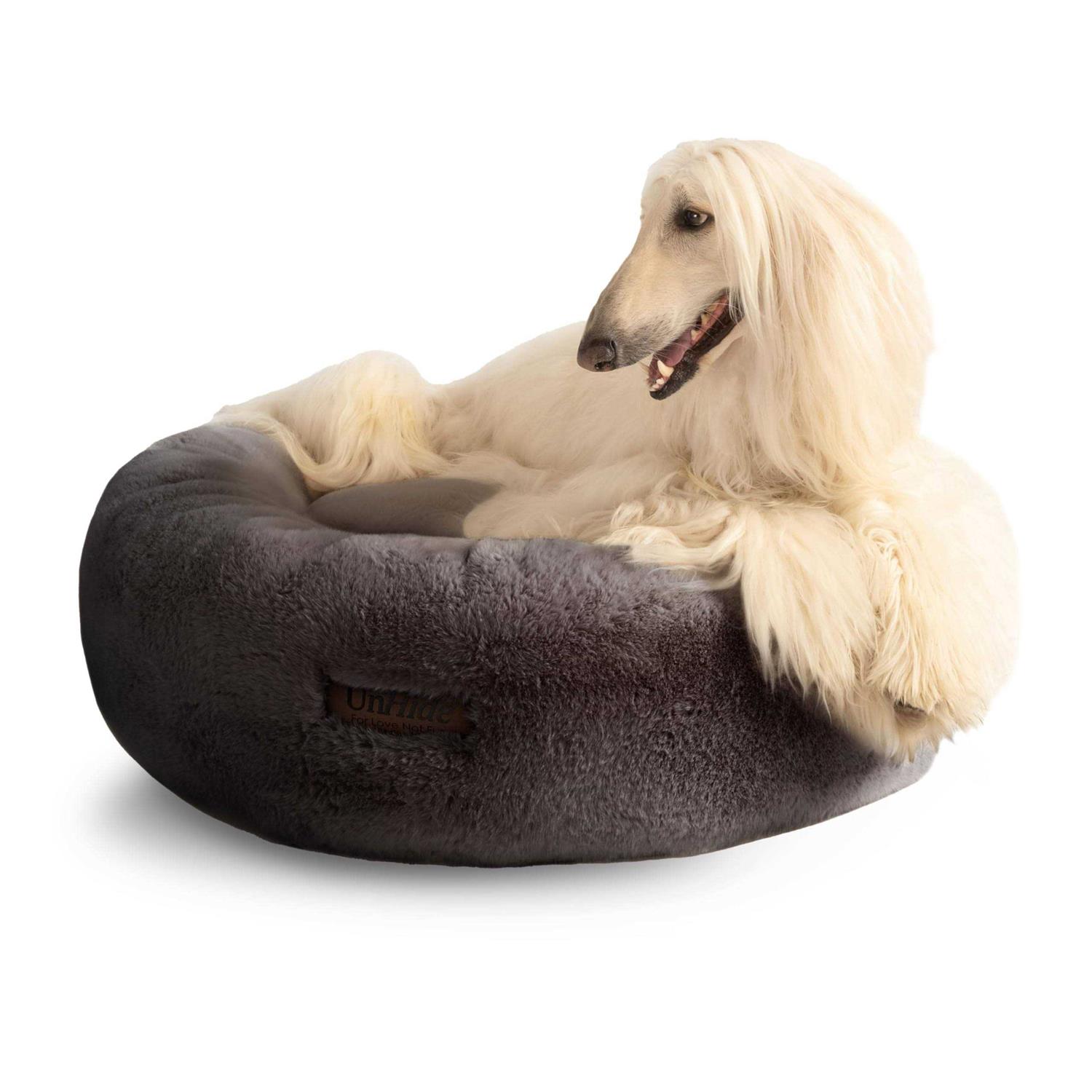 UnHide Floof Pet Bed Extra Soft Dog Bed Removable Faux Fur Cover
