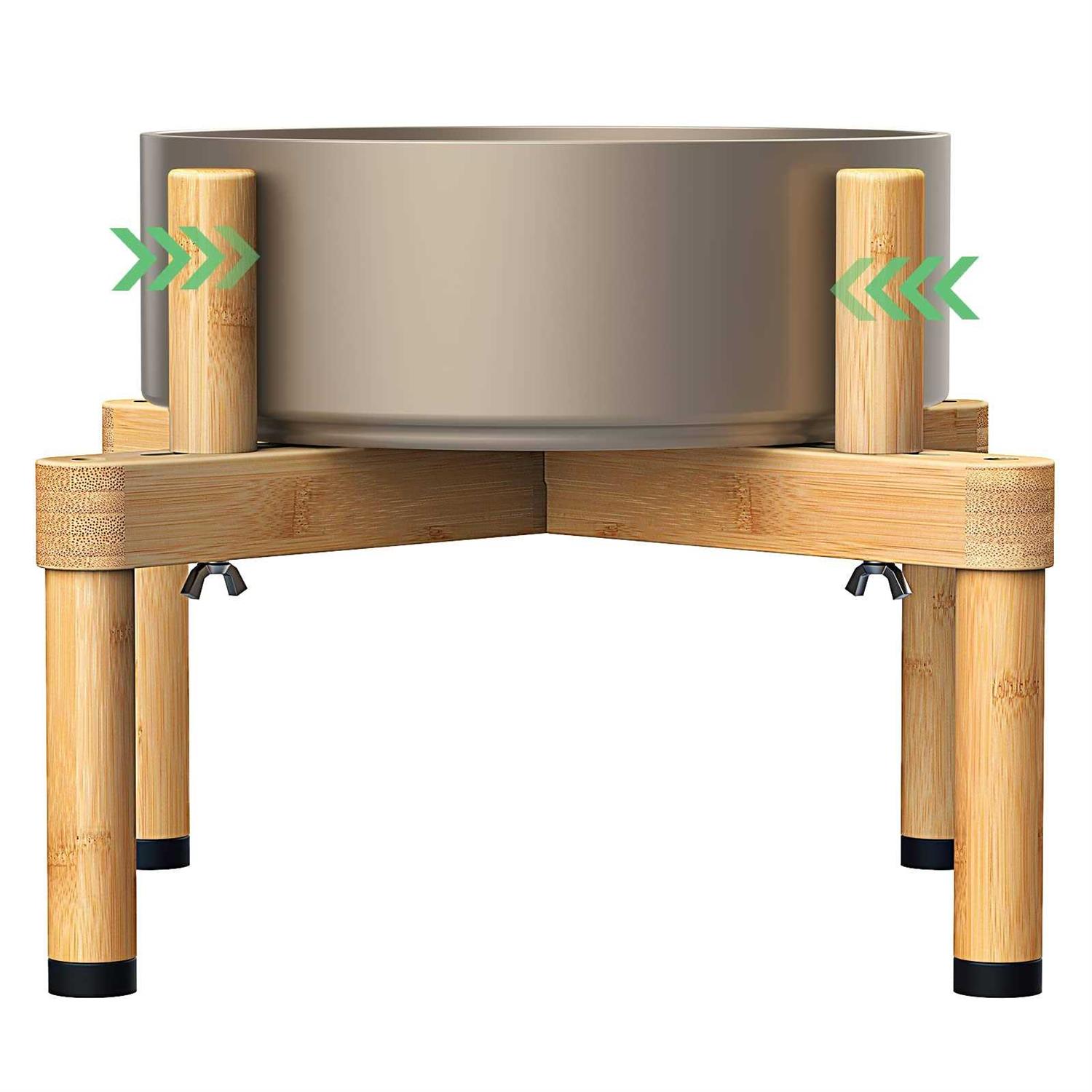 Vantic Dog Bowl Stand Adjustable Elevated Dog Food Stand For 65-11 Wide Bowls