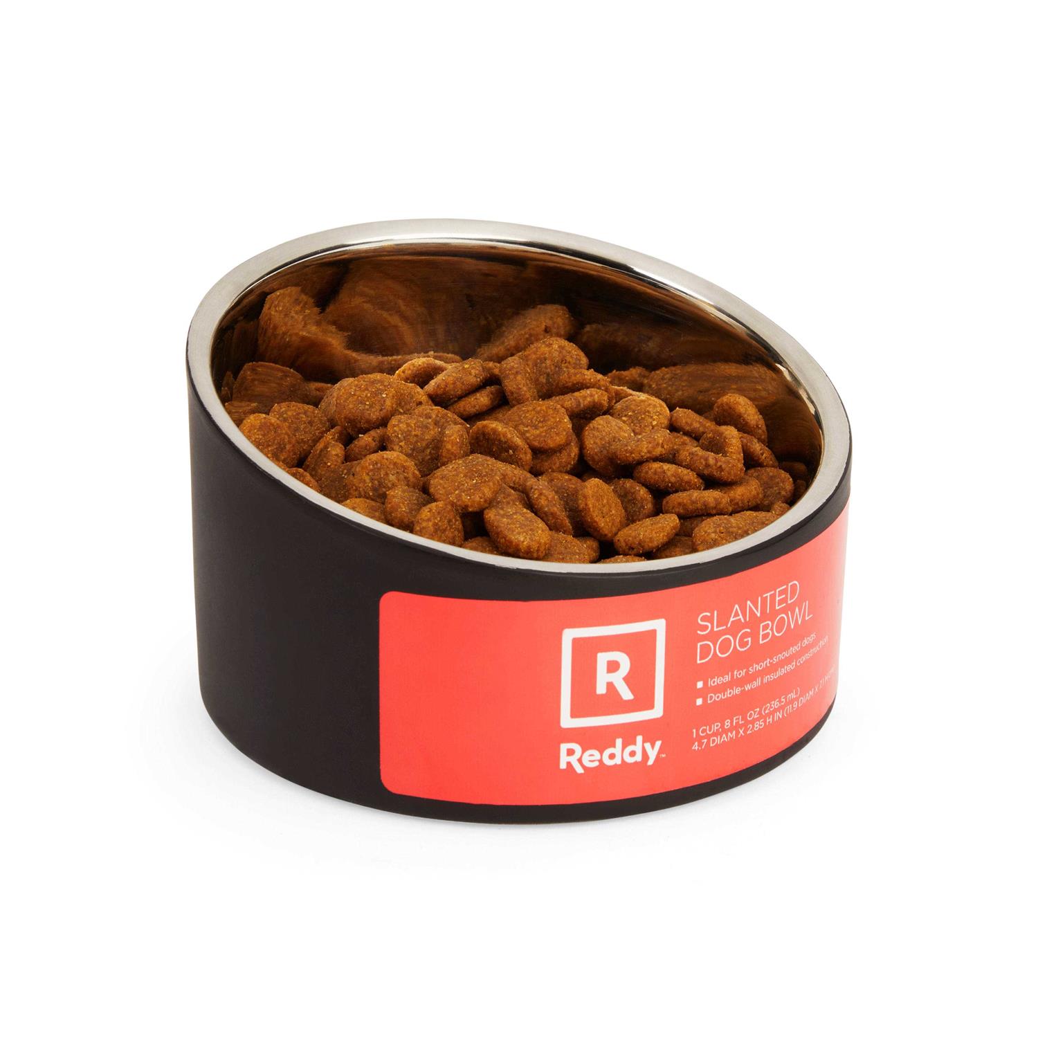 Reddy Slanted Stainless-Steel Slanted Dog Bowl