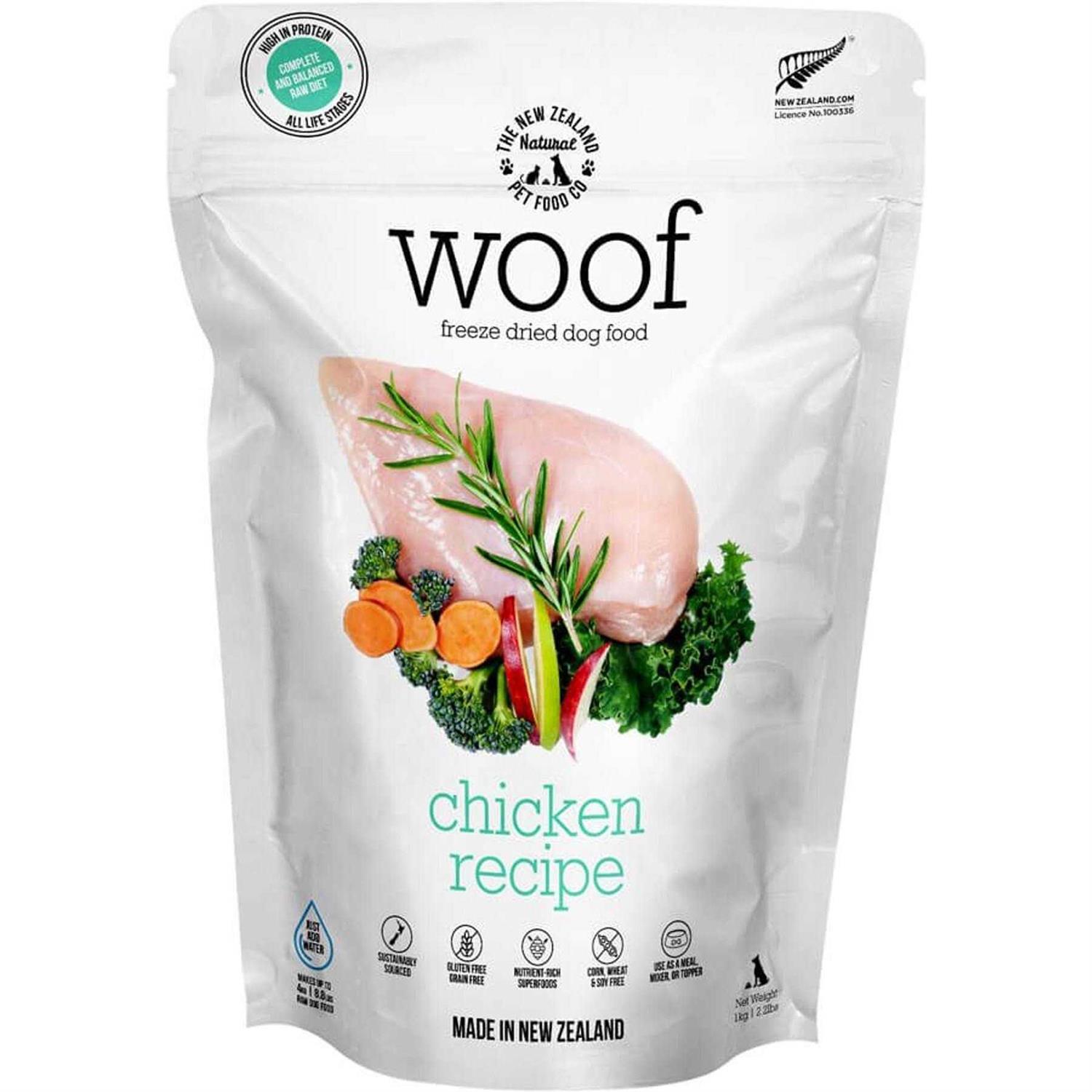 New Zealand Natural Pet Food Woof Chicken Freeze-Dried Dog Food