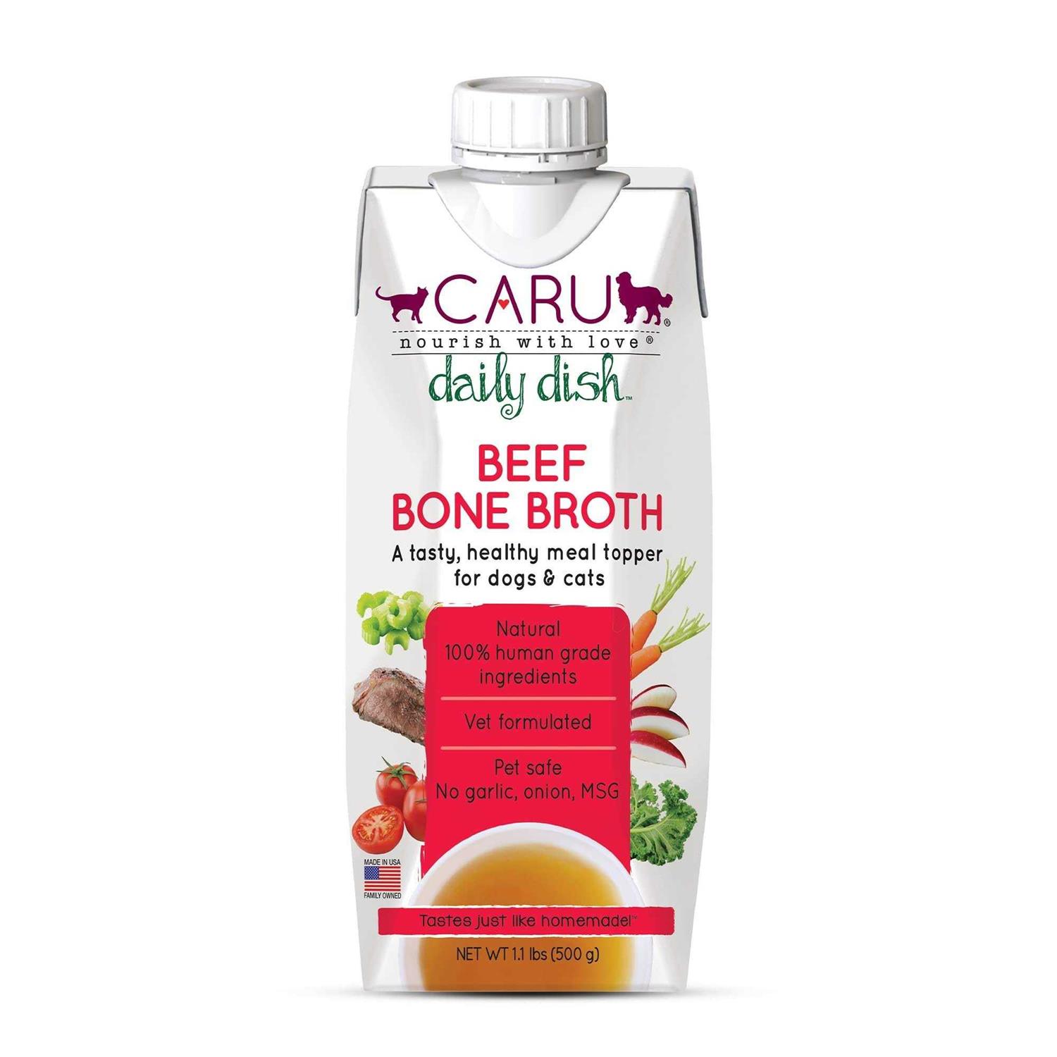 Caru Daily Dish Beef Broth Meal Topper for Cats & Dogs