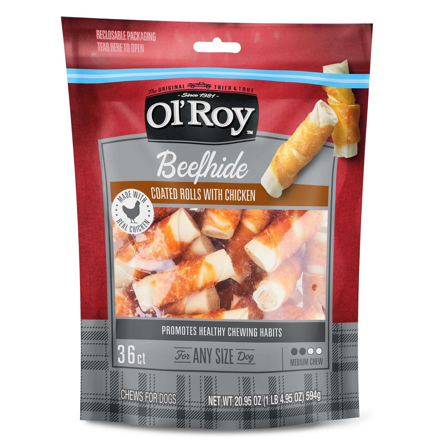 Ol’ Roy Beefhide Coated Rolls with Chicken For Dogs