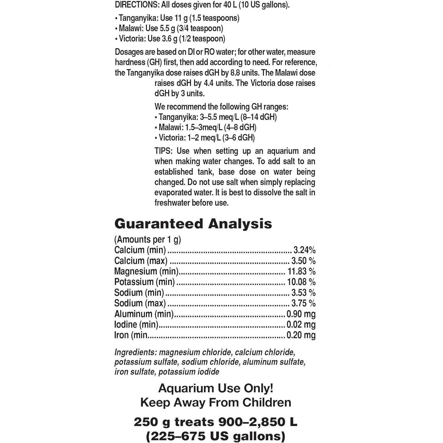 Seachem Cichlid Lake Salt