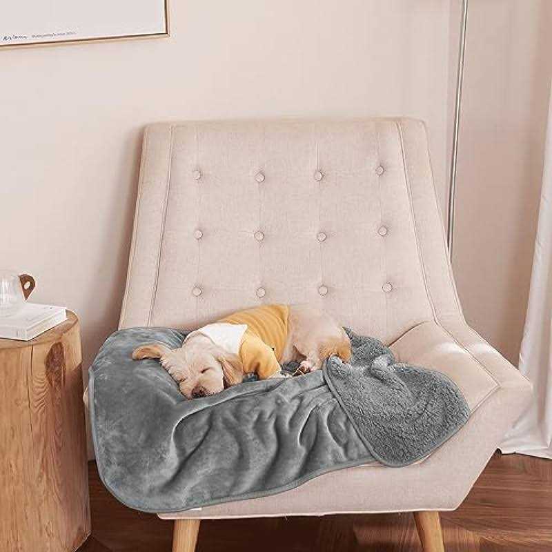 Waterproof Dog Blanket Soft Fluffy Plush Pet Blanket with Liquid Pee Proof Reversible Sherpa Couch Bed Cover Protector Throw Blanket for cats & Dogs