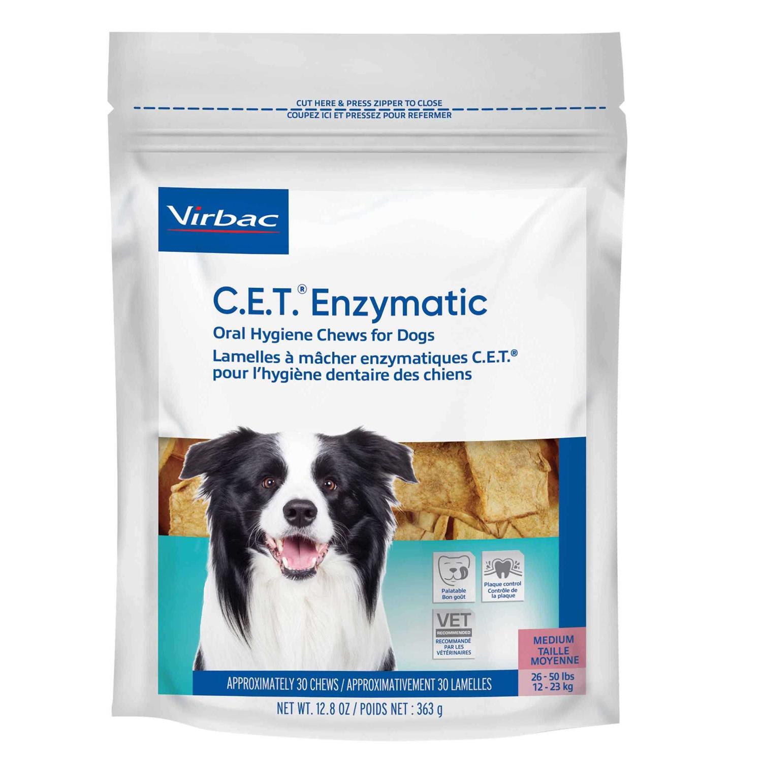 Virbac C.E.T. Enzymatic Oral Hygiene Chews for Dogs