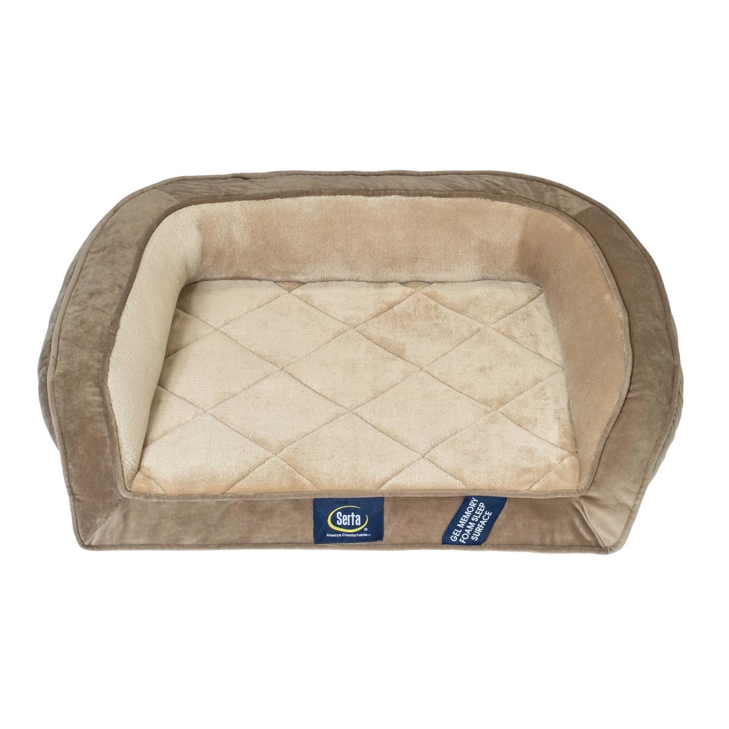 Serta Gel Memory Foam Quilted Ortho Couch Dog Bed