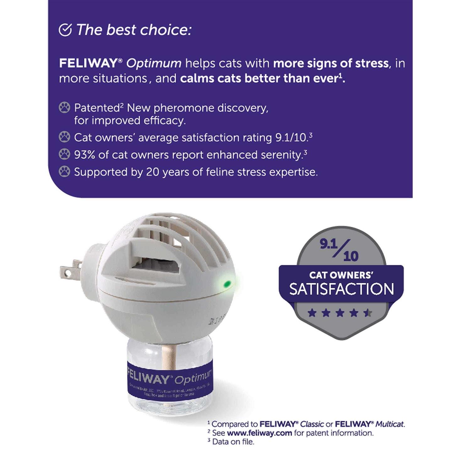 Feliway Optimum Enhanced Calming Diffuser Starter Kit